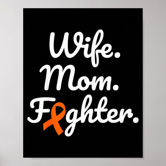 Fru Mamma Fighter Multipel Skleros Medvetenhet Rib Poster (Framsidan)