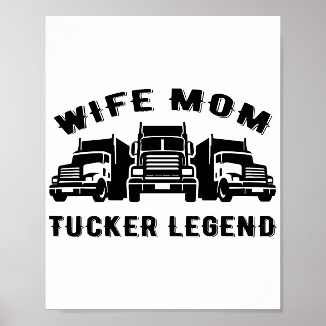 Fru Mamma Lastbil Legend Citat Poster (Framsidan)