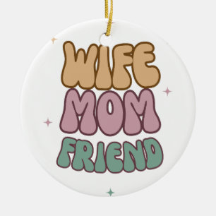 Fru Mamma Vän, Morsdagspresent, Present Till Mamma Julgransprydnad Keramik