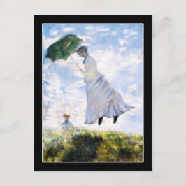 Fru Monet Blåses Bort Vykort