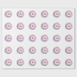 Fru namn rosa mauve kant sedan år bröllop brud presentpapper
