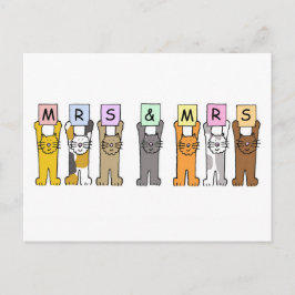 Fru och fru Bröllop Grattisar Vykort
