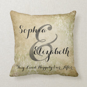 Fru och Fru ha på sig lesbisk brölloppersonlig Kudde