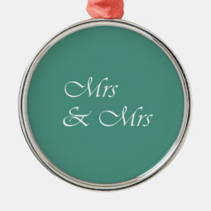 Fru och fru Typografi Julgransprydnad Metall