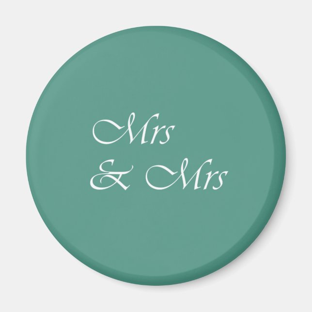 Fru och fru Typografi Magnet (Framsidan)