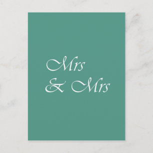 Fru och fru Typografi Vykort