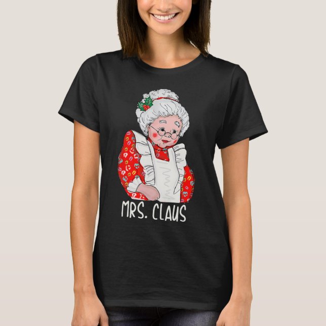Fru och herr Jultomten Par, matchande jul T Shirt (Framsida)