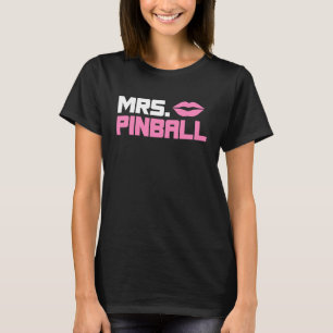 Fru Pinball-kortplatsen maskin-spelpartner ser man T Shirt