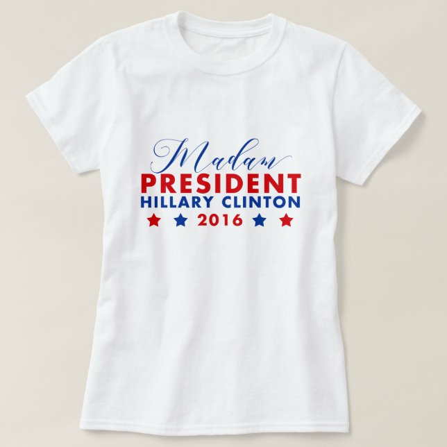 Fru president Hillary Clinton Tee (Design framsida)