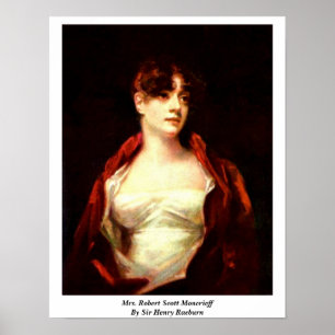 Fru Robert Scott Moncrieff vid herr Henry Raeburn Poster