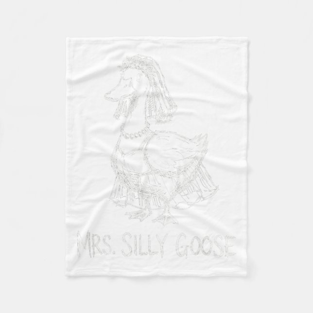 Fru Silly Goose Roliga Bröllopsklänning Förlovning Fleecefilt (Framsidan)