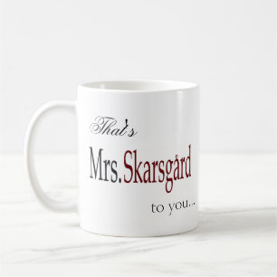 "Fru Skarsgard" kaffemugg