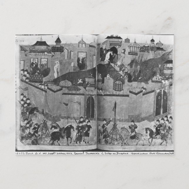 Fru Suppl PersanMongoler under ledning Vykort (Framsida)