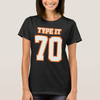 FRU SVART VITE-ORANGE: Vuxen, bastant bomull T-shirt