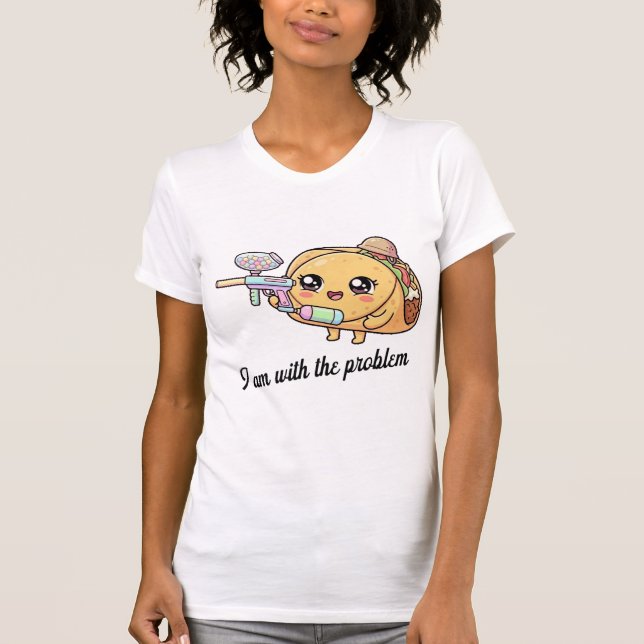 Fru Taco är med sin man a.k.a. problem T Shirt (Framsida)