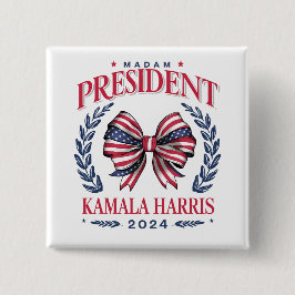 Fru talman Kamala Harris 2024 för folket Knapp