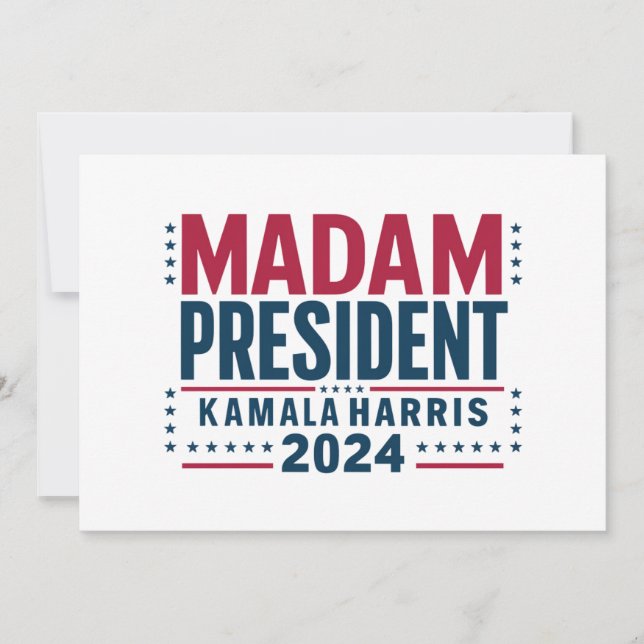 Fru talman! Kamala Harris 2024 Omröstningsresultat Inbjudningar (Framsida)