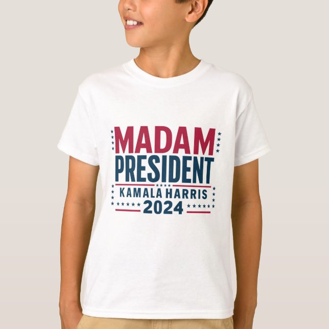 Fru talman! Kamala Harris 2024 Omröstningsresultat T Shirt (Framsida)