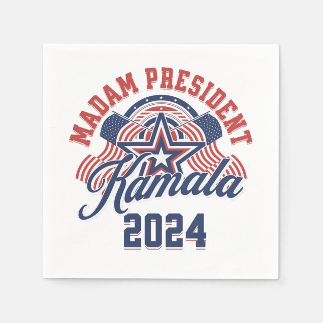 Fru talman Kamala Harris 2024 Pappersservett (Framsidan)