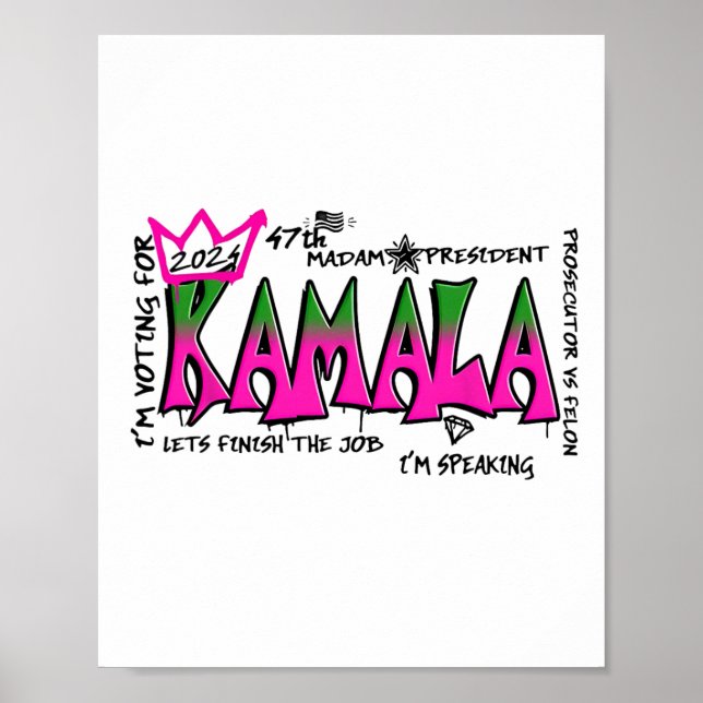 Fru talman Kamala Harris 2024 Poster (Framsidan)