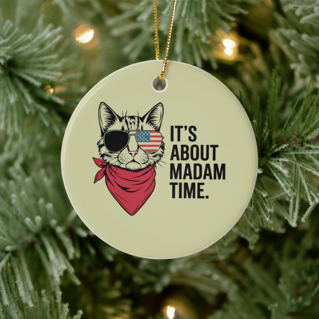 Fru talman! Kamala Harris DNC Rally 2024 Julgransprydnad Keramik (Träd)