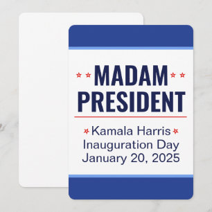 Fru talman Kamala Harris-installationen Inbjudningar