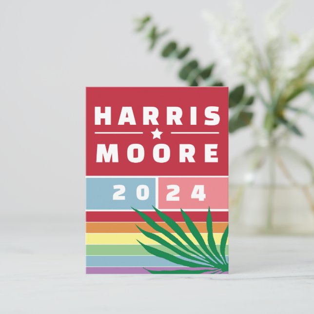 FRU TALMAN KAMALA HARRIS MOORE 2024 VYKORT (Stående Fram)