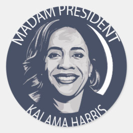 Fru talman Kamala Harris Runt Klistermärke