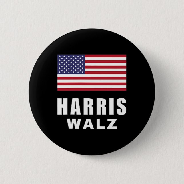 Fru talman Kamala Harris Tim Walz Vp Usa Amer Knapp (Framsida)