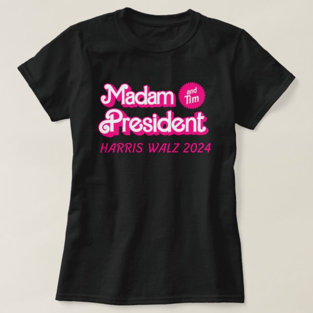 Fru talman och herr Tim i Rosa T Shirt (Design framsida)