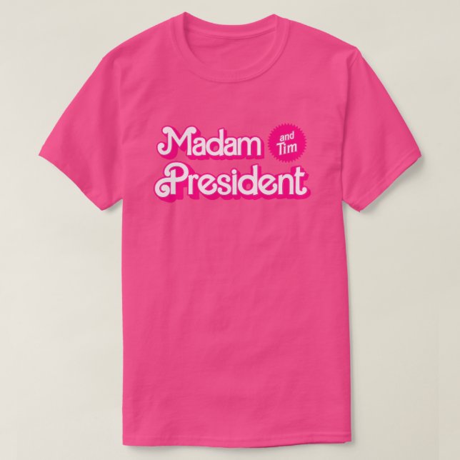 Fru talman och herr Tim i Rosa T Shirt (Design framsida)