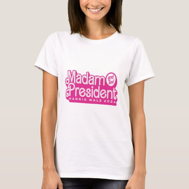 Fru talman (och Tim!) Kamala Harris & Tim Wal! T Shirt (Framsida)