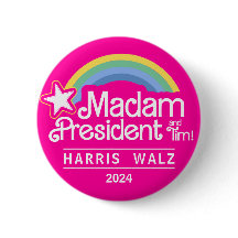Fru talman! Rosa Kamala Harris 2024 Button