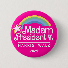 Fru talman! Rosa Kamala Harris 2024 Button Knapp
