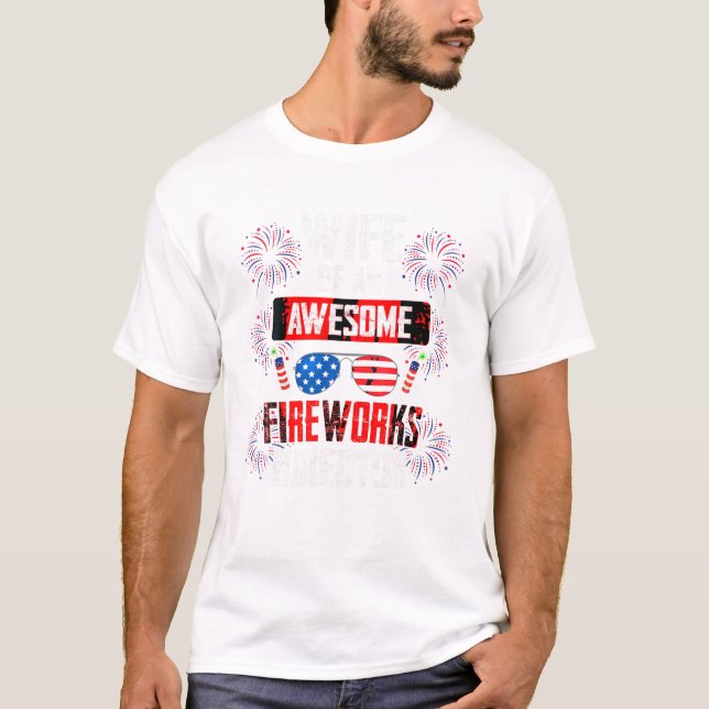 fru till en fantastisk fyrverkeri t shirt (Framsida)