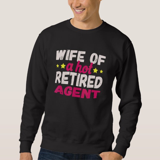 Fru till en het pensionerad agent lång ärmad tröja (Framsida)