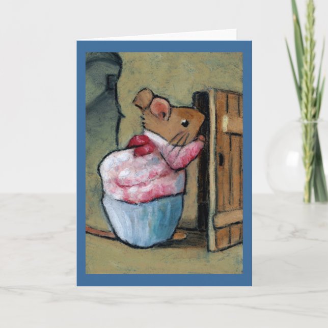 FRU TITTLEMOUSE (i olje- pastell) efter B. Pilla Kort (Framsida)