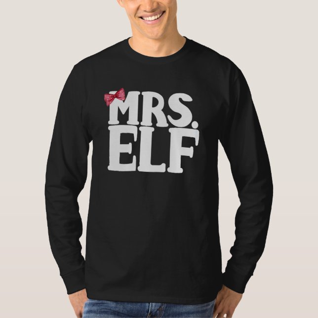 Fru Tomte  Herr Tomte  Julpar Julpar Jul Relatione T Shirt (Framsida)
