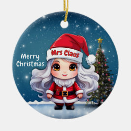 Fru Tomte 🤶 🎄 Julgransprydnad Keramik