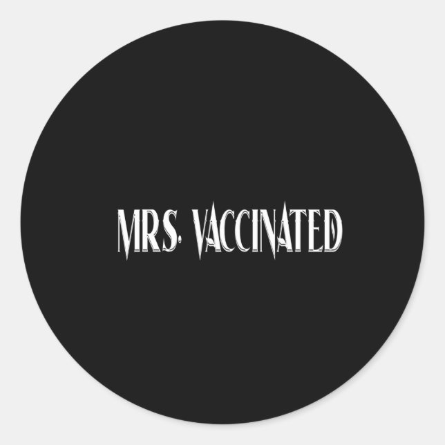Fru Vaccinerad Runt Klistermärke (Framsida)