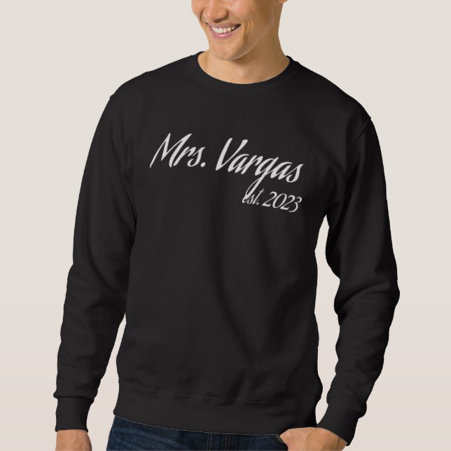 Fru VARGAS 2023 ny brud bröllopsdusch bröllop Lång Ärmad Tröja (Framsida)