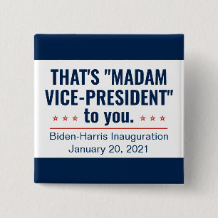 Fru Vice-president Kamala Harris-installationen Knapp