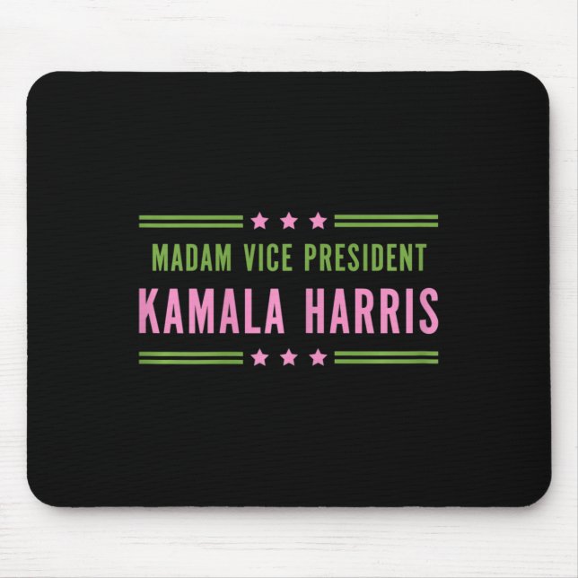 Fru Vice! President Kamala Harris Rosa Grönt Musmatta (Framsidan)
