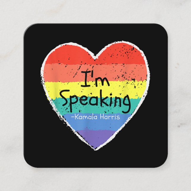 Fru Vice talman! Jag talar med Kamala Harris gi Fyrkantigt Visitkort (Framsida)