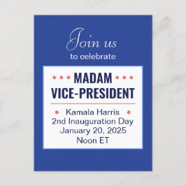 Fru Vice talman Kamala Harris 2d Inauguration Vykort