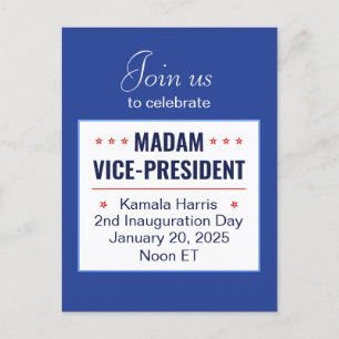 Fru Vice talman Kamala Harris 2d Inauguration Vykort