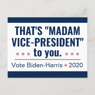 Fru Vice-talman Kamala Harris Biden 2020 Vykort