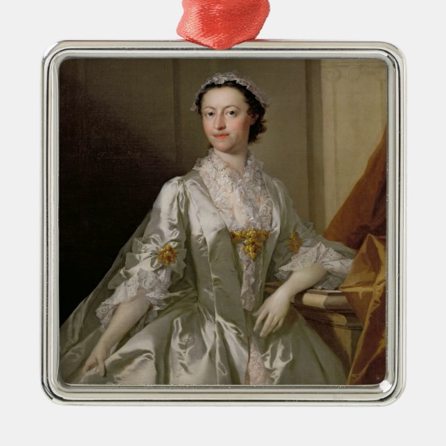 Fru Wardle, 1742 (olja på kanfas) Julgransprydnad Metall (Framsidan)