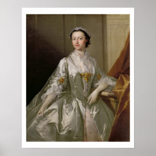 Fru Wardle, 1742 (olja på kanfas) Poster