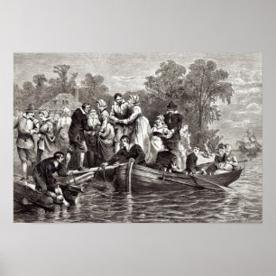 Fruar för nybyggarna på Jamestown Poster